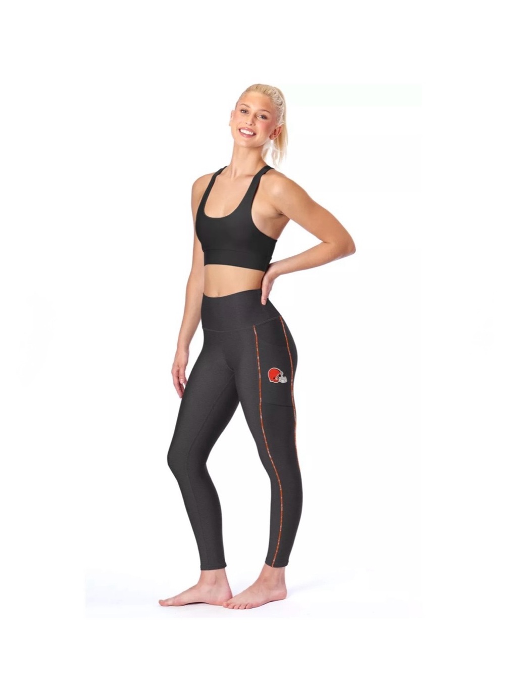 NWT Cleveland Browns Certo Women's Assembly Piping Leggings Size Medium $70 MSRP - Picture 4 of 15